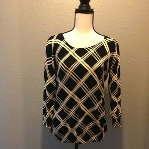 Black and cream, medium Banana republic sweater.